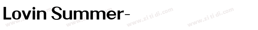 Lovin Summer字体转换